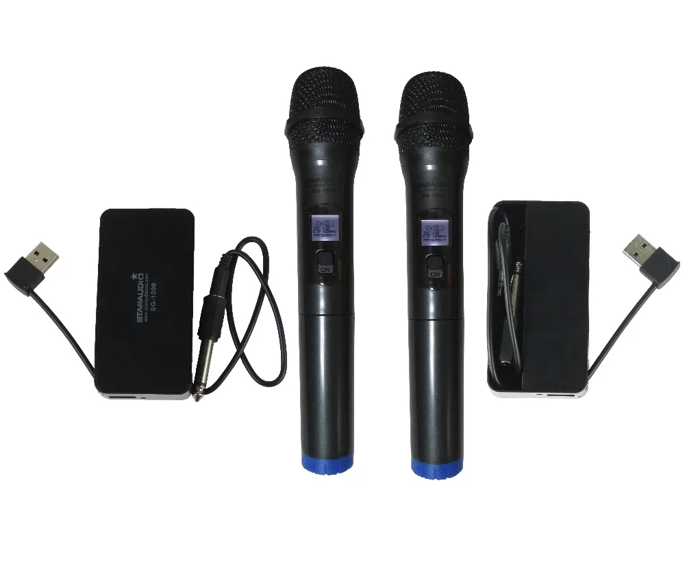 

STARAUDIO 2Pcs Universal Handheld Microphone Windscreen System W/ USB Receiver SG-1000