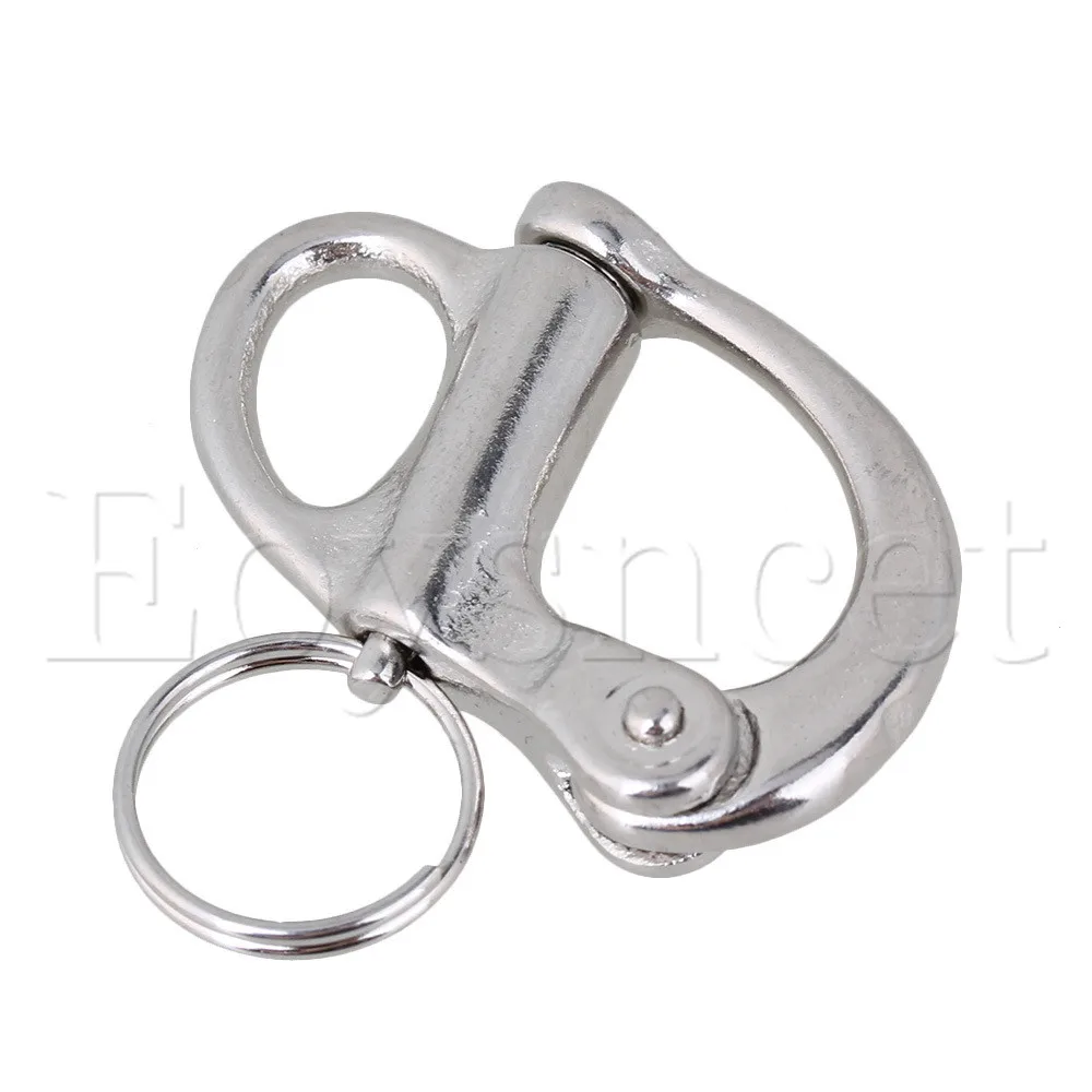 35mm Stainless Steel Fixed Bail Snap Shackle for Sailing Boat Yacht