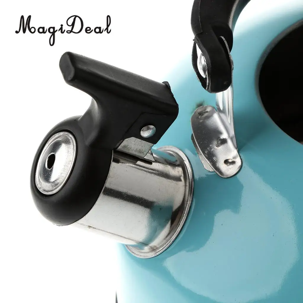 MagiDeal Anti-Hot/Slip Whistling Tea Kettle Gas Stove 3L Stainless Steel Tea Kettle Water Bottle for Home Camping Hiking Travel