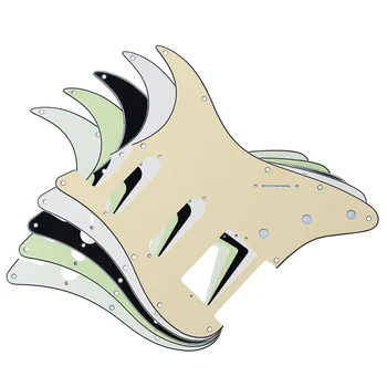 

5PCS American/Mexican Standard FD Strat SSH Guitar Pickguard Scratch Plate 11 Holes , Mint Green/ Cream/ Ivory/ Black/ White