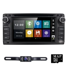 2din 6.2inch 800*480 Car DVD player GPS+BT+Radio+Touch Screen+car pc+aduio+Stereo+Video For Toyota Hilux VIOS Camry Corolla CAM