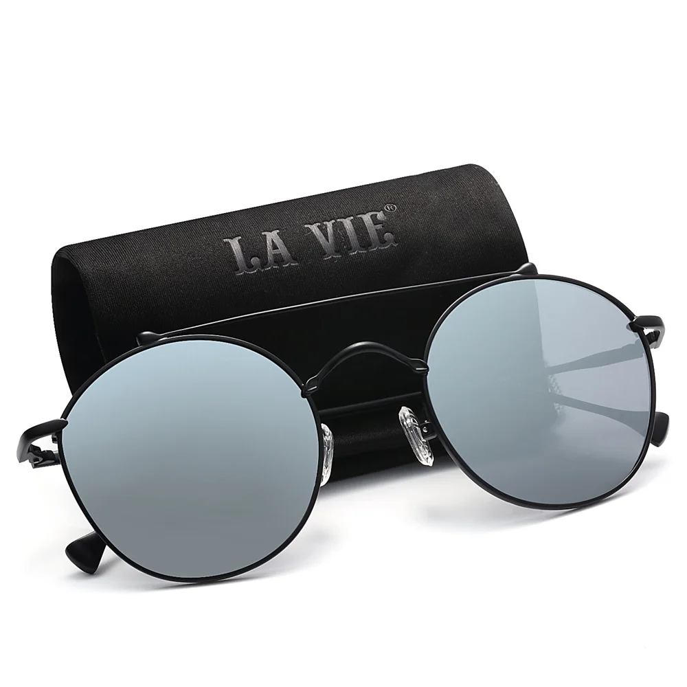 Luxury high quality round frame sunglasses for women 1301 (8)