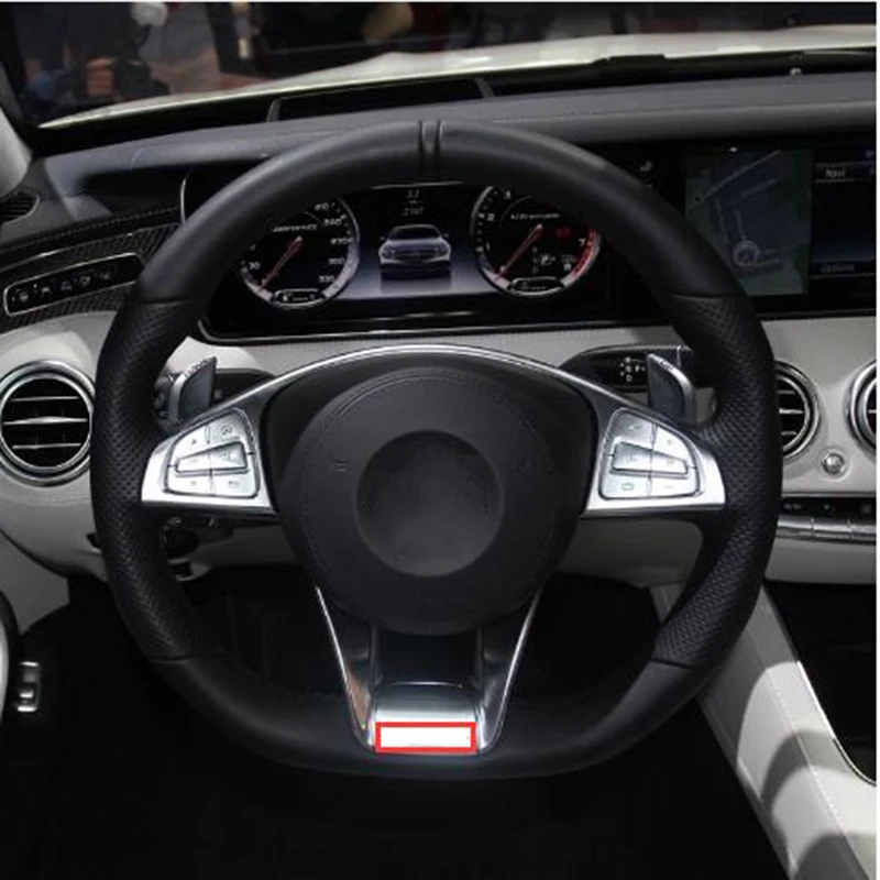 Черный выпуклое зеркало хром значок звезды круглая средняя эмблема гриля логотип для автомобильного стайлинга для Mercedes Benz C E GLC GLE Class