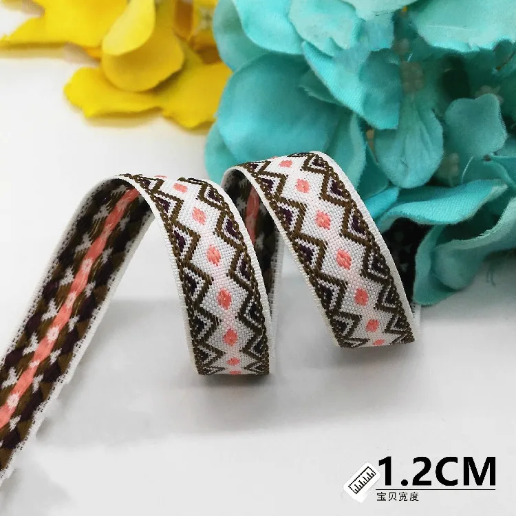 Высокое качество 12 мм ширина печатная Волнистая Полоса grosgrain лента DIY Ручная