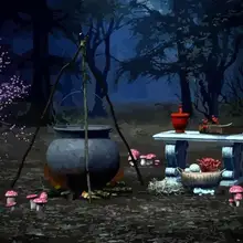 21076 Хэллоуин ритуал-DIY Краска по номерам