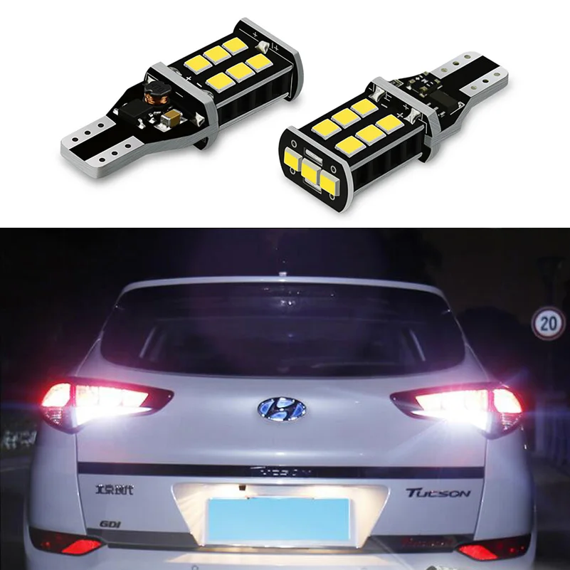

2x T15 LED Bulb W16W Canbus Car Reverse Light Back up For Hyundai Tucson Accent Azera Elantra Santa Fe Sonata Genesis Veracruz