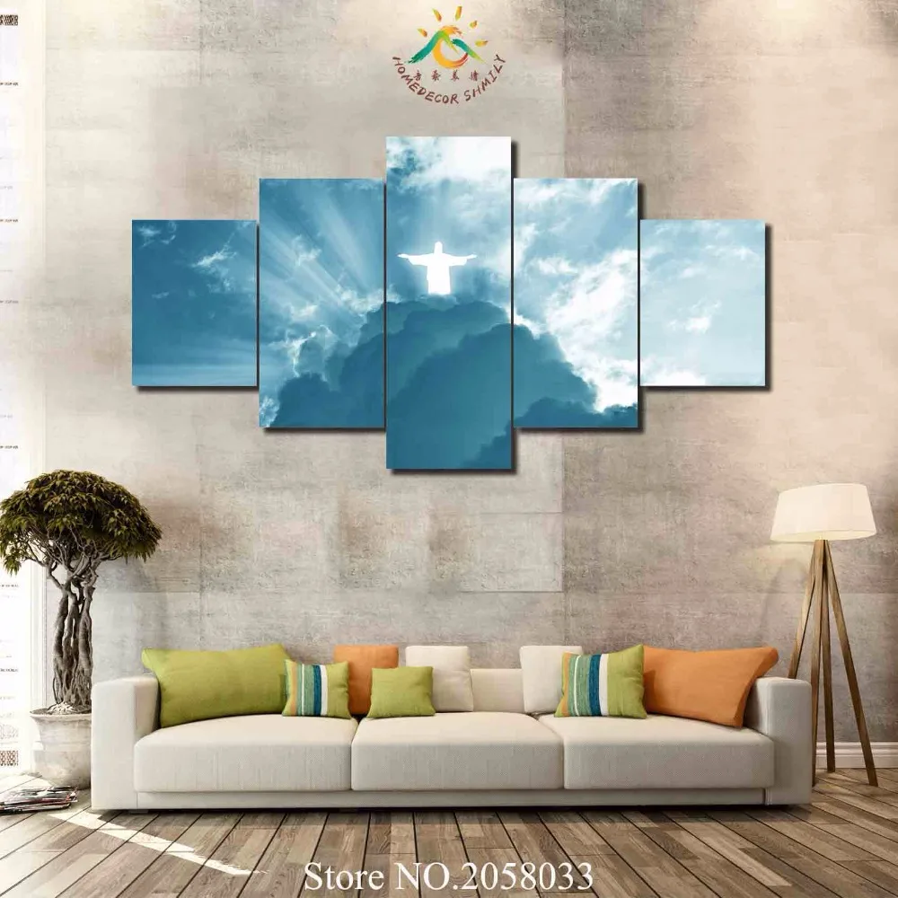 

5 Pieces/set New York City Painting Beautiful Modern Bridge Picture Wall Art Decor Printed On Canvas Painting Frameless