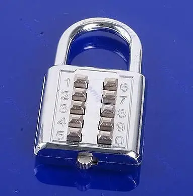 

New Arrival 5 Digit Push-Button Number Combination Luggage Travel Code Lock Padlock Drop Ship