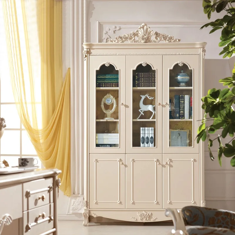 French Classical Office Furniture Shelves Luxury Filing Cabinets