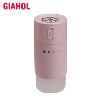 

GIAHOL 400ml USB Mini Portable Air Humidifier for home car 3 in 1 Ultrasonic Aroma Diffuser with corlorful LED Lights USB Fan