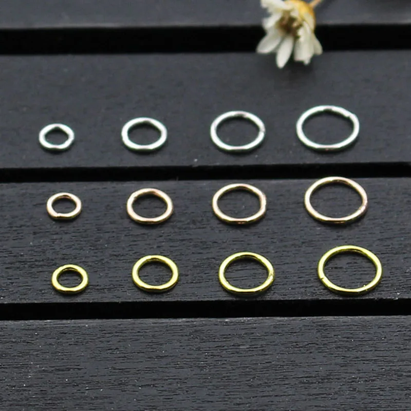 confezione da 10 Anelli 4 mm in argento Sterling 925 0,6 mm di spessore