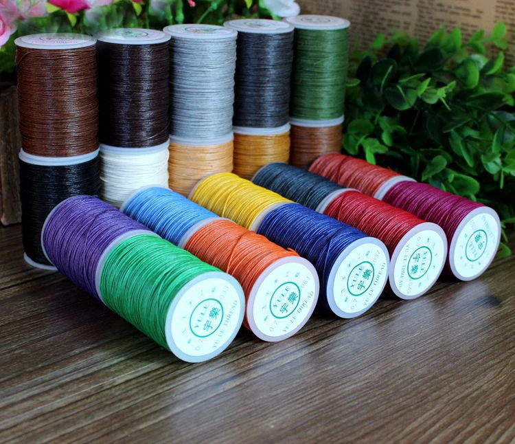 

0.45mm 135m Length Ramie Round Waxed Cord Wax String Linen Stitching Thread for Leather Craft Sewing DIY Jewelry Making