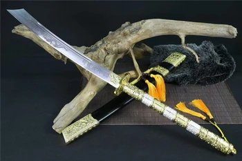 

Nice Strong Broadsword Dao Sword Saber Sharp Folded 1090 Carbon Steel Blade KangXi Yu Dao Full Tang