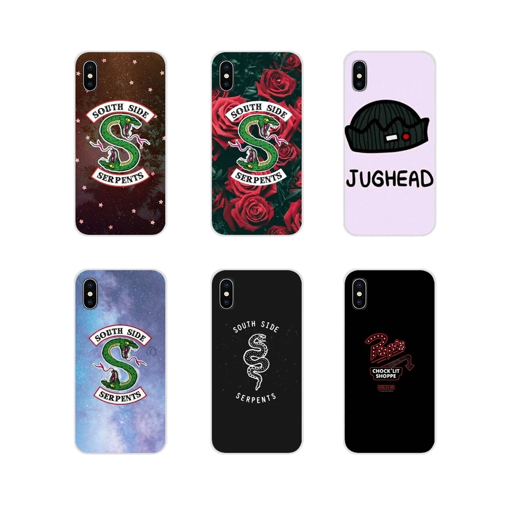 

For Samsung A10 A30 A40 A50 A60 A70 Galaxy S2 Note 2 3 Grand Core Prime TPU Transparent Case Riverdale South Side Serpents Black