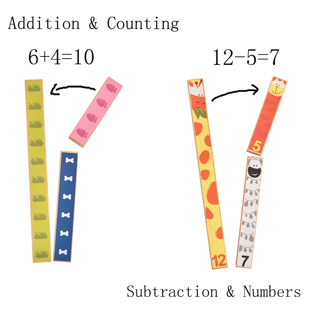 BOHS Montessori Number Rods-Counting,Addition,Subtraction,Fraction - Visual Math Concepts -Wooden Educational Toy,Gift Packing BOHS Montessori Number Rods-Counting,Addition,Subtraction,Fraction - Visual Math Concepts -Wooden Educational Toy,Gift Packing