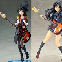 Японского аниме K-ON! Mio Акияма басистская бас-гитара версия ПВХ фигурка игрушка Рождественский подарок