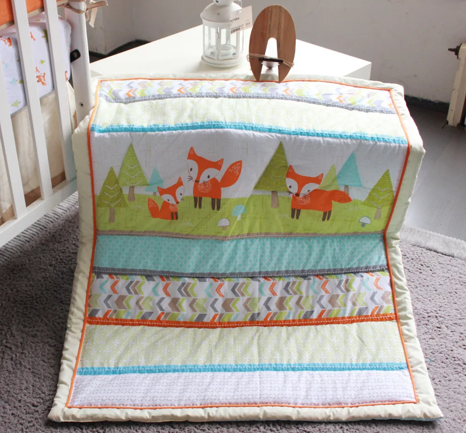 7 Pcs Prairie Fox Baby Bedding Set Baby Cradle Crib Cot Bedding
