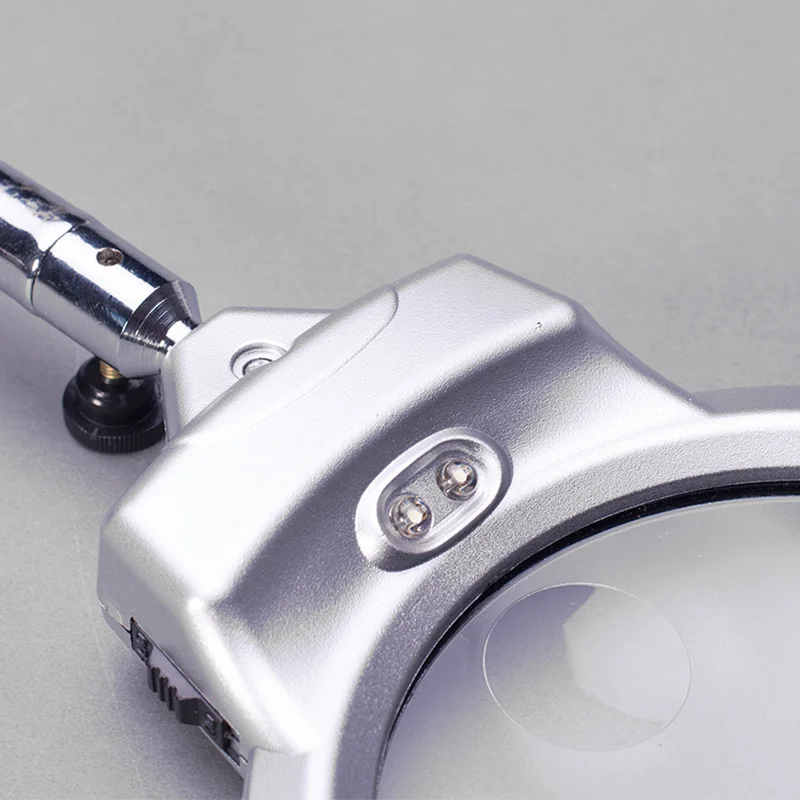 Skup FGHGF 2.5x5x100mm stół z klipsem duża szkło powiększające lampy podświetlenia LED lupa LED światła do czytania lupa lupa