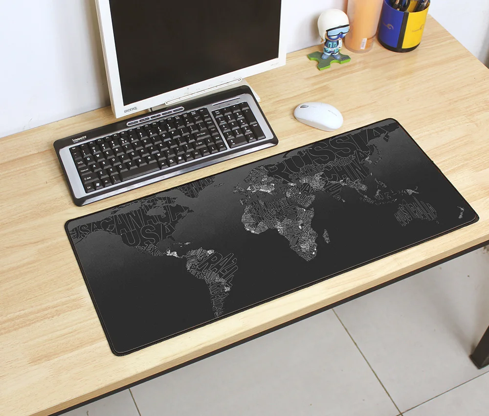 Восхитительный игровой коврик для мыши карта мира 700x300 мм DIY XL большой геймер с