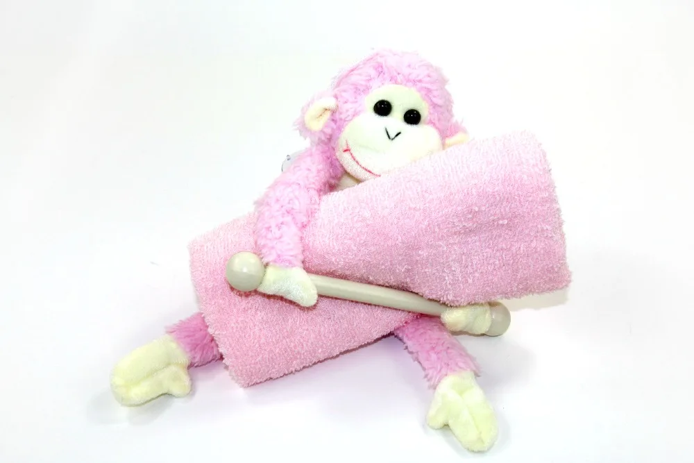 30*70 см розовое полотенце Рождество год женский день хлопок быстросохнущее Мягкое повседневное использование полотенце для лица с обезьянкой