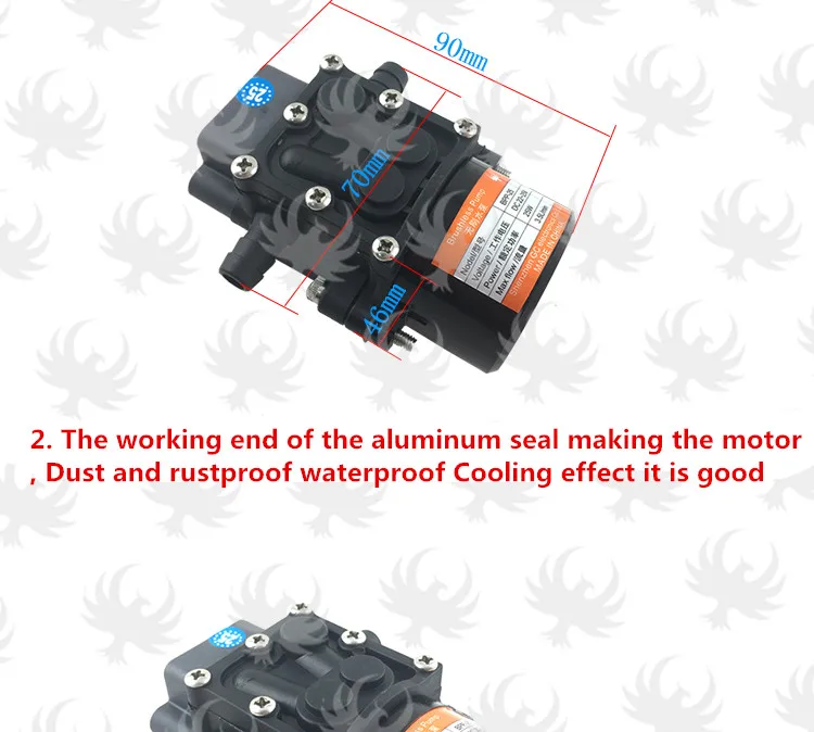 Немой мини-тип немой Бесщеточный Водяной насос миниатюрный мембранный насос давления для DIY Дрон для сельского хозяйства спрей gimbal 5L 10L 15L
