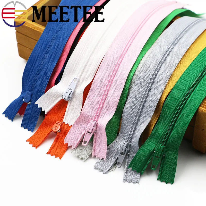10pcs/lot Nylon Zippers High quality Mix Color 3 20cm Nylon Coil close