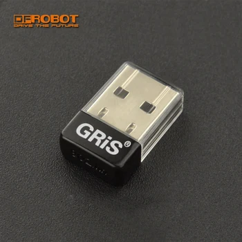 

DFRobot GRIS 150M Miniature Micro USB WiFi 802.11n wireless Module with 256-bit encryption soft router for Raspberry Pi other PC