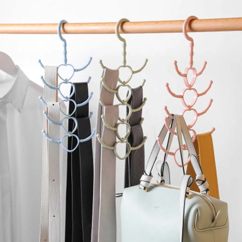 

2pcs Multipurpose 360 degree Rotated Clothes Hanger Tie Scarf Belt Storage rack shoes drying rack multifunctional storage hanger