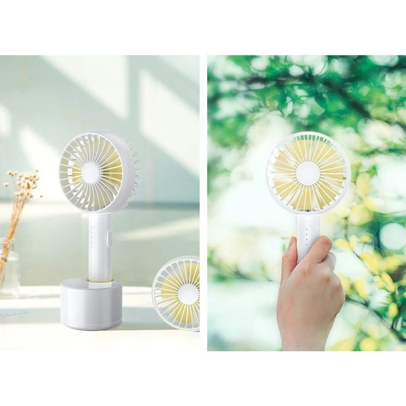 

Handheld Fan, Mini Rotate Personal Portable Desk Table Fan With Usb Rechargeable Battery Operated Electric Fan For Traveling O