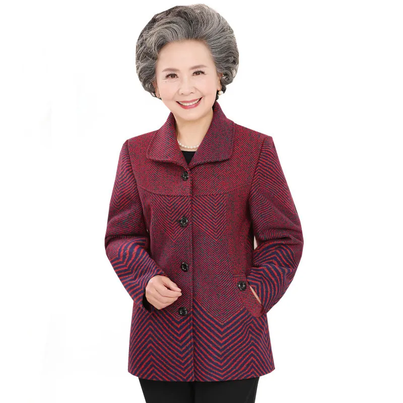 Spring Autumn Fashion Middle Aged Women Casual Single