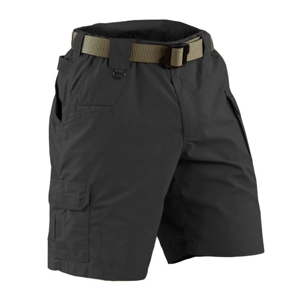 casual shorts sólidos para homens multi-bolso exército