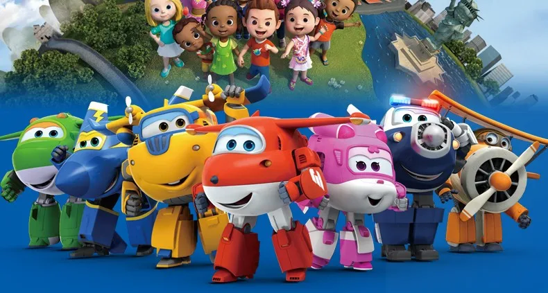 

15CM Super Wings Big size Planes Transformation robot Action Figures Toys super wing Mini Jett toy For Christmas gift