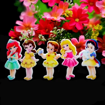 

50pcs/Lot Mixed Baby Princess Resin Planar Flat Back Cabochon Cartoon Character for DIY Hair Bow Center Scrapbooking Accessories