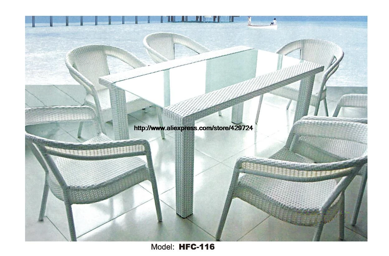 buyuk boy dis mekan mobilyasi dikdortgen cam masa 6 rattan sandalye bahce balkon mobilya seti avrupa basit ev mobilyalari outdoor furniture balcony furniture setbalcony furniture aliexpress