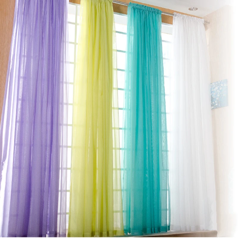 Радужные цвета, чистые прозрачные панели, занавески на дверь, окно, s тюль для спальни, занавески, вуаль, занавески для домашнего декора, для гостиной, кухни