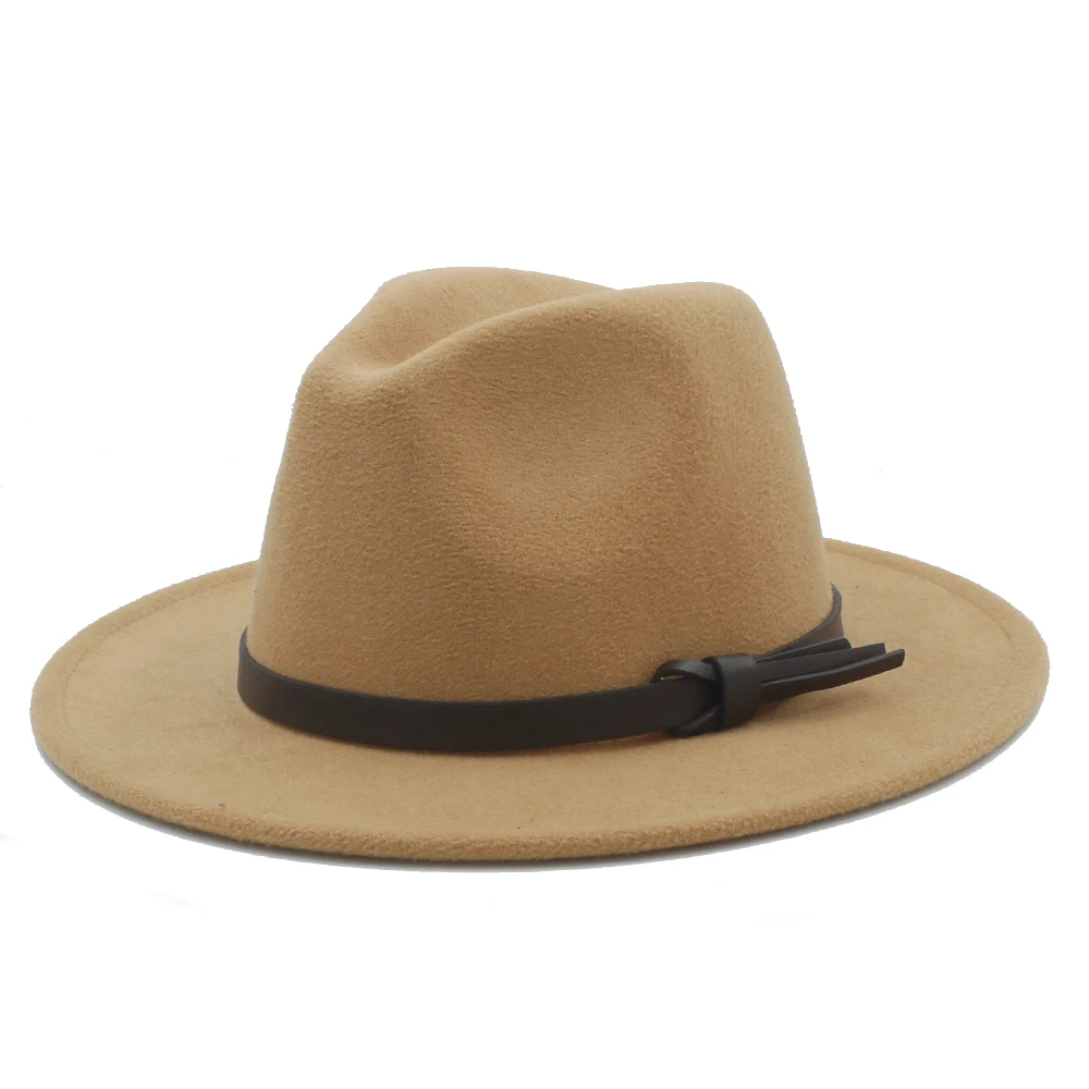 WomenMenWoolVintageGangsterTrilbyFeltFedoraHatWithWideBrimGentlemanElegantLadyWinterAutumnJazzCapsK20