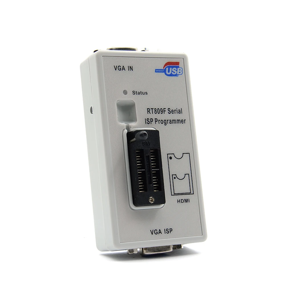 RT809F Serial ISP Programmer with 12 adapters, 1.8v adapter, SOP8 test clip and EDID cable