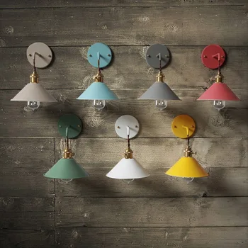 

110/220v Nordic Modern Living Room Bedroom Aisle Stairs Bedside Umbrella Restaurant Decoration Macarons Wall Lamp Home Decor