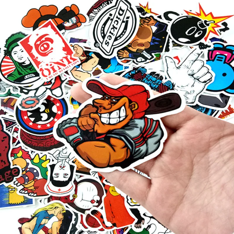 

SLPF100Pcs Pattern Does Not Repeat Sticker Motorcycle Car Personality Waterproof Anime Removable Luggage Child Toys Stickers H12