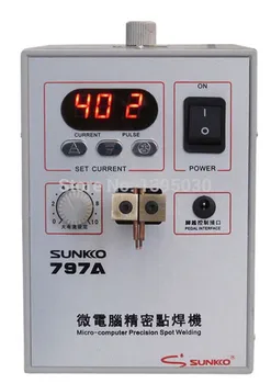 Online 220V SUNKKO 797A Micro-computer Precision Spot Welding Machine Pulse Digital Display Pedal Control Battery Spot Welder