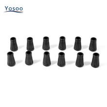 12 шт. черные походные треккинговые палки наконечник резиновая трость головка колпачок стержень протектор советы замена полюса