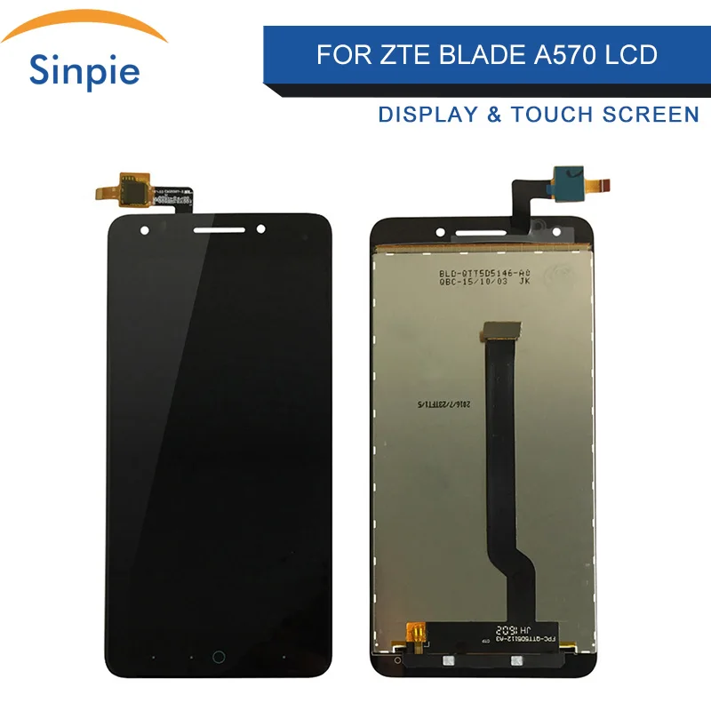 

Sinpie 100%Tested Working LCDs For ZTE Blade A570 LCD Display Touch Screen Digitizer With Frame Spare Parts Tools