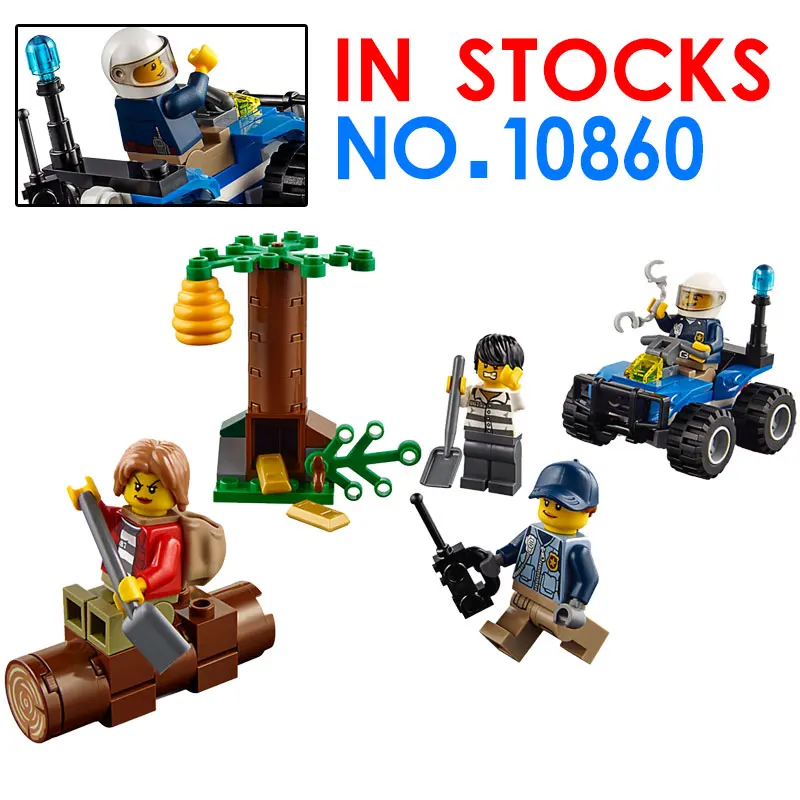 Legoings City SWAT Mountain Fugitives Special Police 112pcs Bela 10860 Building Block DIY Toy For Children Legoing Technic 60171