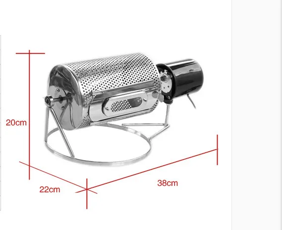 110 V/220 VElectric из нержавеющей стали Стекло окно обжарочный аппарат для зерен кофе инструмент и барбекю для домашнего использования