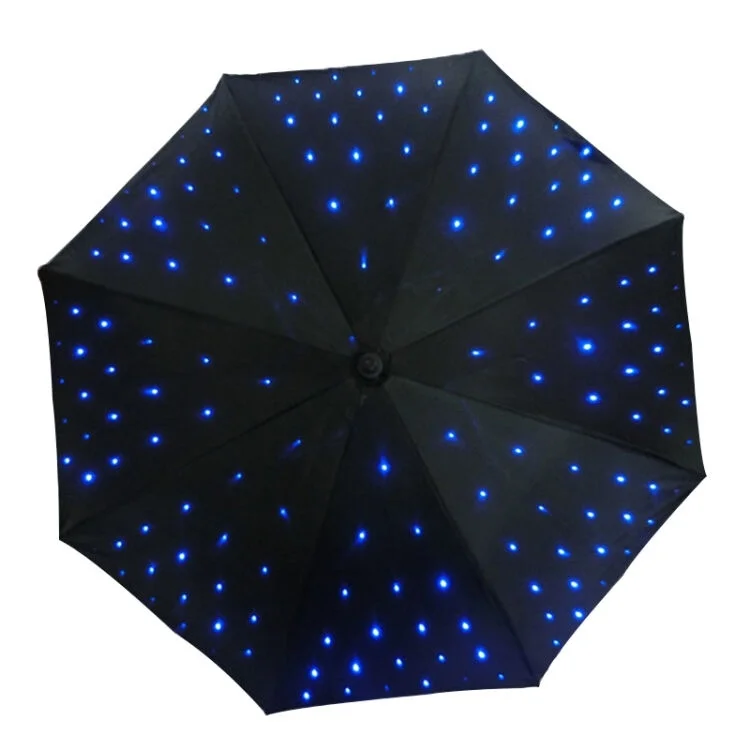 

Supply LED light uv umbrella with flashlight function luminous decorative umbrella