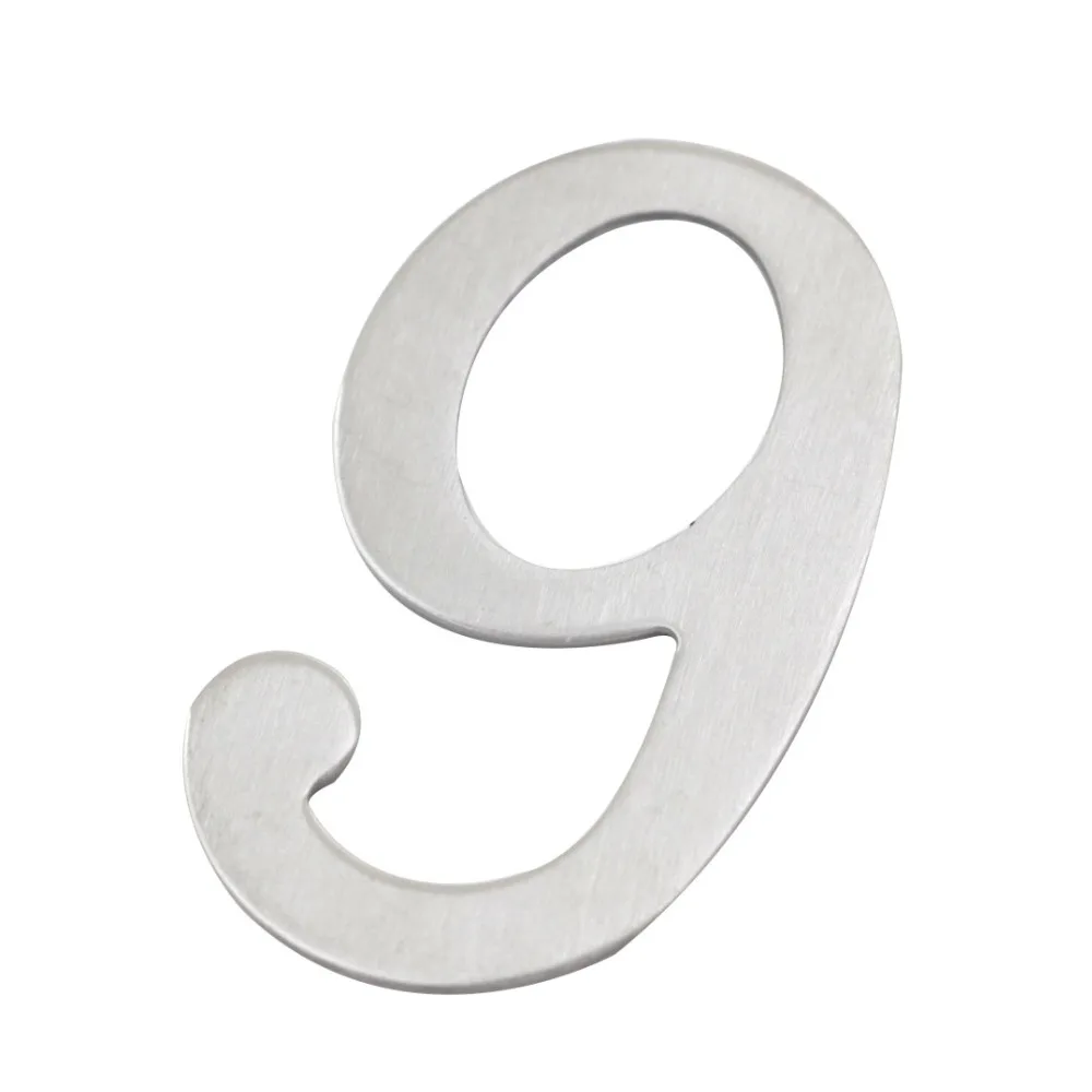 Номер из нержавеющей стали 9 # цифровой номер двери дома|house number|steel house numbersstainless steel