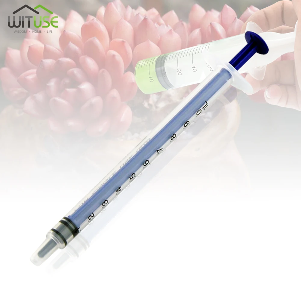 5 pcs 1ml,2.5ml,3ml,5ml,10ml,20ml,30ml,50ml Measuring Syringe Plastic Syring Syringe Reusable Hydroponics Nutrient Measuring