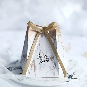 

New Creative Marble Candy Box Wedding Favors And Gifts Box Paper Candy Box Chocolate Packaging Box Party Supplies Decorations