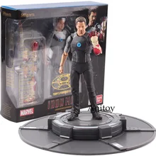 СВЧ Железный человек Тони Старк с мощной сцены Тони ПВХ Железный человек фигурка Marvel Коллекционная модель игрушки