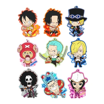 

One-piece Monkey D. Luffy Nico Robin Hancock Ace Brook Tony Chopper Anime Rubber Keychain
